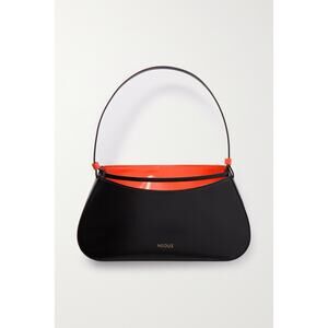 Neous 'Zeta' Black Leather Two-Tone Leather Shoulder Bag